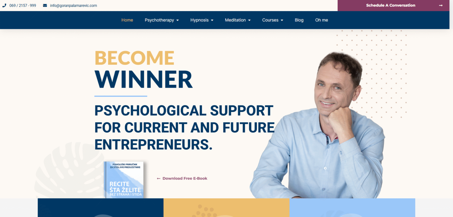 Personal blog website design and development