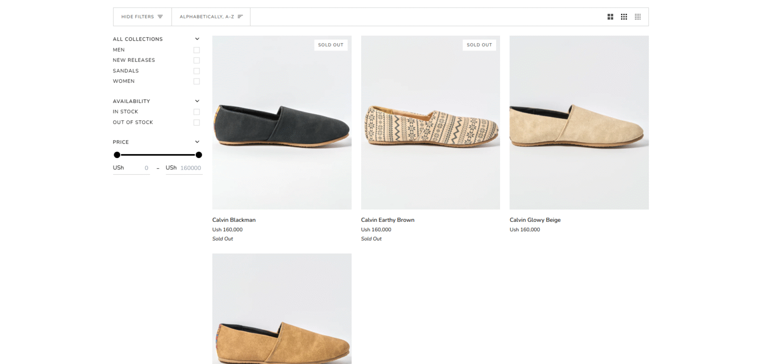 Footwear eCommerce website design and development