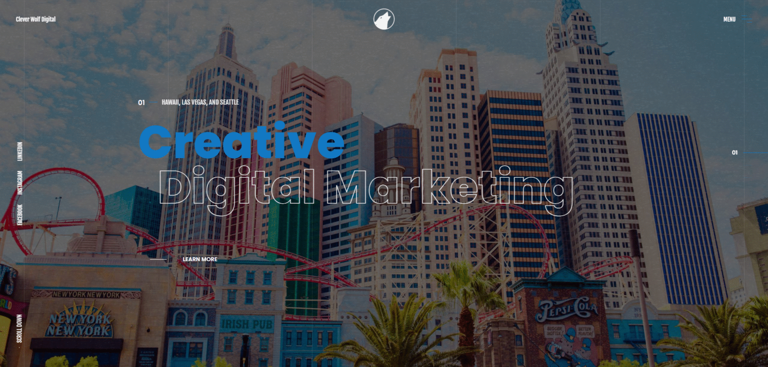 Web development services for Clever Wolf Digital, a leading Hawaii marketing agency